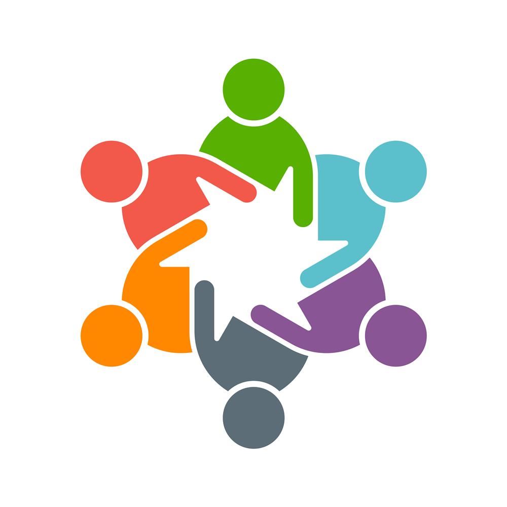  logo of people working in circle