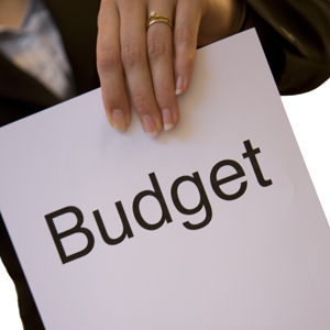  budget written on paper