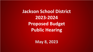 cover page of budget presentation