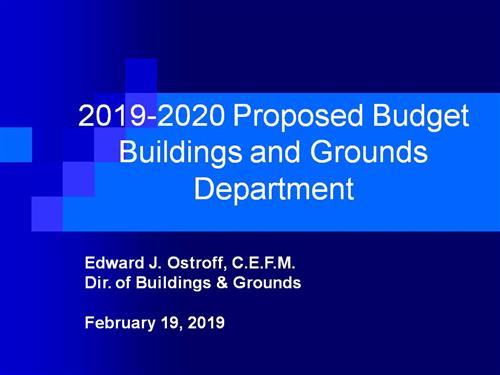 cover page for facilities presentation 