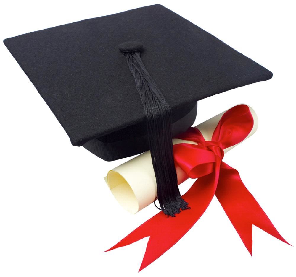  graduation cap and diploma